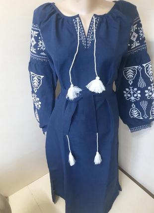 Нова сукня-вишиванка🇺🇦, міді, розмір 3xl1 фото