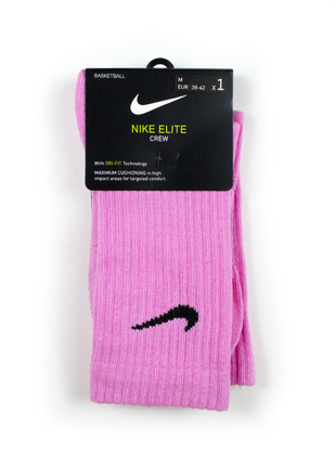 Розові високі шкарпетки nike elite м 38-42  з технологією dri-fit носки nike