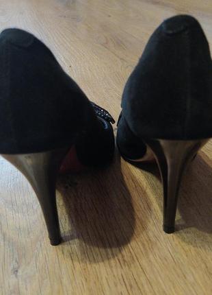 Туфли женские замшевые на шпильке 35 р2 фото