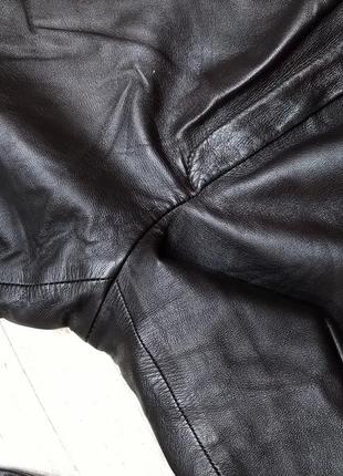 Кожаные брюки ровные коричневые брюки 100% натуральная кожа betty barclay10 фото