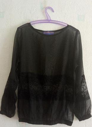 Повітряна блузка мереживо віскоза