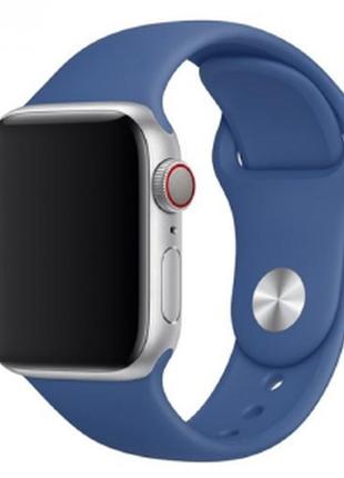Ремешок для apple watch 38mm силиконовый синий (m-l)