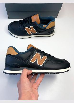 Кожаные new balance 574 мужские кроссовки оригинал новые чоловічі