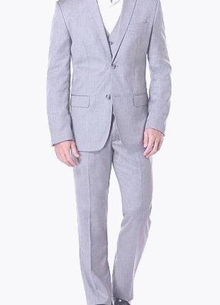 Костюм reserved xl (52-54 укр) superslim fit, новый, светло голубой