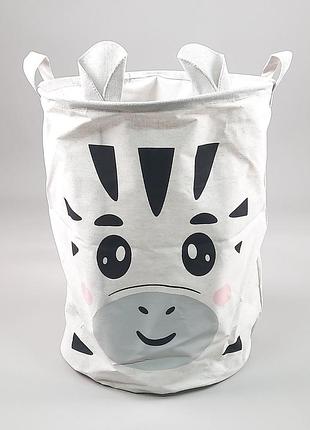 Корзина белого цвета флизелиновая для хранения одежды, игрушек, белья и т.д.