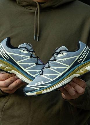 Мужские кроссовик salomon xt-6 adv grey blue