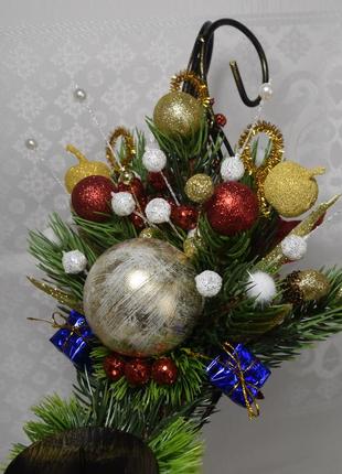 Подсвечник новогодний *арфа* (без свечи). праздничный декор.