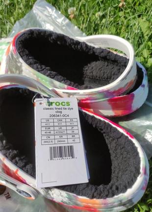 Crocs classic lined tie dye clog black/multi 45-46 29см6 фото