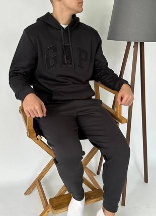 Костюм gap fleece joggers «black moonless night»1 фото