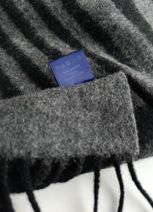 Супер качественный щипной теплый шерстяной шарф в полоску8 фото