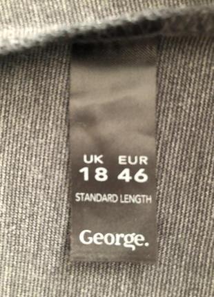 Трикотажные серые брюки палаццо от george, размер 18/46, укр 54-564 фото