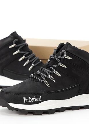 Высокие зимние мужские кроссовки с мехом в стиле timberland 🆕 ботинки тимберленд7 фото