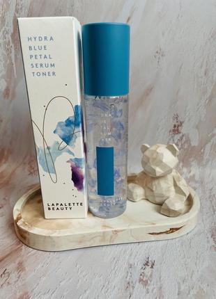 Зволожувальна сироватка-тонер lapalette beauty hydra blue petal serum toner