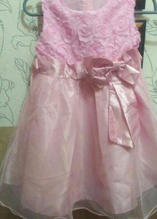 Платье розовое для девочки