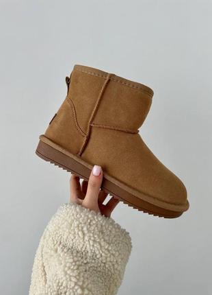 Ugg mini ginger suede угги коричневые замшевые