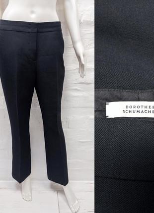 Dorothee schumacher элегантные оригинальные брюки в составе плотная гладкая шерсть1 фото