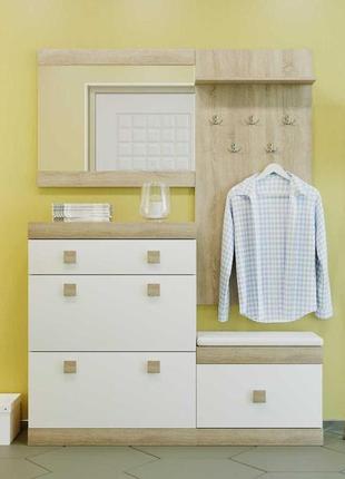 Передпокій соната комплект 16, дуб сонома, білий