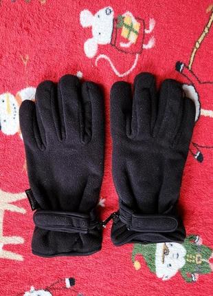 Мужские теплые флисовые варежки