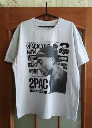 Мужская футболка 2pac tupac shakur тупак hip-hop merch (m-l)1 фото