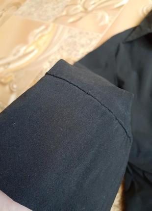 Блуза etam рубашка на крючках блузочка черная трикотажная стрейч-коттон10 фото