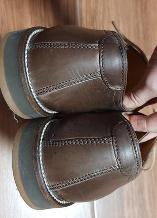 Коричневые кожаные ботинки8 фото