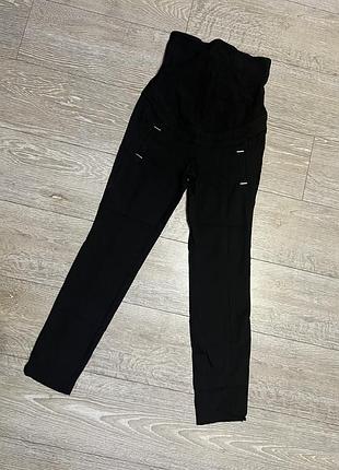 🐣черные брюки для беременной h&amp;m mama 34/xs