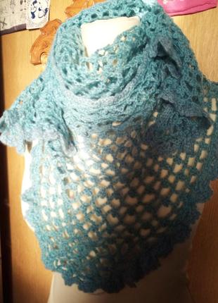 Платок шарф воротник-зима шерсть хендмейд винтаж1 фото