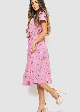 Платье с цветочным принтом, цвет розово-желтый, размер xl, 230r10033 фото