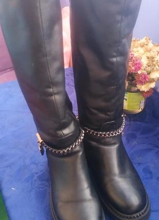 Зимние сапоги, мех по всей длине