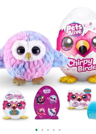 Интерактивная игрушка / птичка pets alive chirpy birds zuru / оригинал