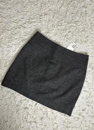 Базова тепленька спідниця. спідниця сіра. міні юбка. юбка h&m