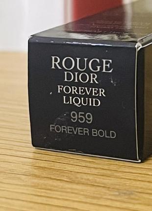 Оригинальный жидкая стойкая матовая помада dior forever rouge liquid 959 forever bold3 фото