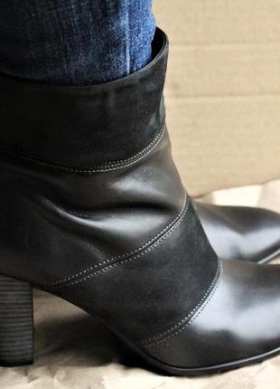 Ботильони ecco shape 75 268663 оригінал натуральна шкіра і нубук нові розмір 36,37,39 чорні
