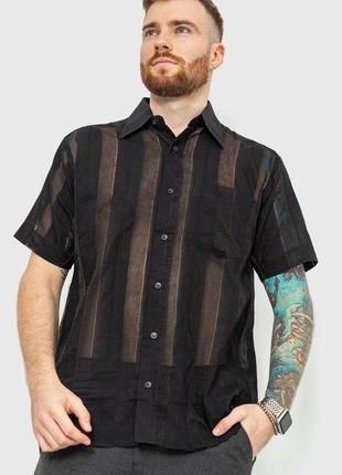 Рубашка мужскя классическая, цвет черный, размер l, 167r965