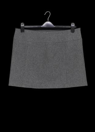 Брендовая шерстяная юбка мини "bien bleu". размер eur44.4 фото