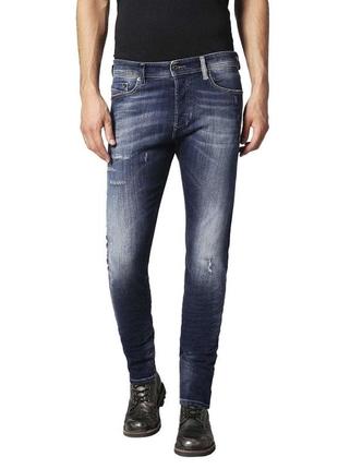 Diesel men’s 084gf tepphar slim-carrot blue denim jeans rp - $228 премиальные джинсы