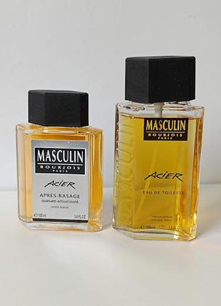 Набор мужская туалетная вода 100 мл bourjois masculin acier и после бритья 100мл