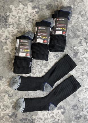 Демісезонні робочі шкарпетки parkside cordura 39 40 41 42 полегшені міцні чорні носки махрова ступня подошва2 фото