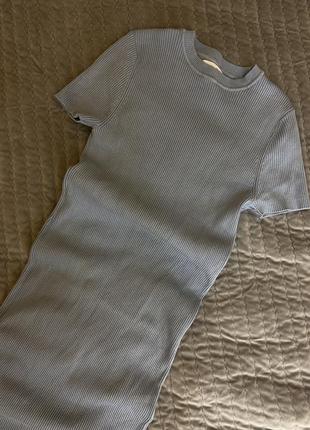 Голубое платье в обтяжку, синее платьице резинка в рубчик, платье макси, миди платье...