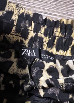 🐆стильні брюки від zara в леопардовий принт xs-s4 фото