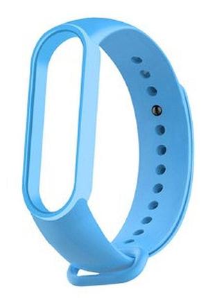 Ремінець для mi band 5 / 6 силіконовий (світло блакитний)