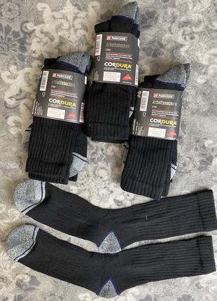 Міцні полегшені високі робочі шкарпетки parkside cordura 43 44 45 46 чорні носки махрова ступня подошва демісезонні1 фото