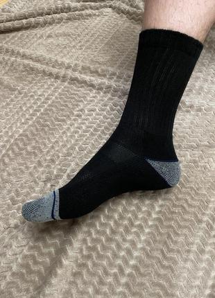 Крепкие облегченные высокие рабочие носки parkside cordura 43 44 45 46 черные носки махровая ступня подошва демисезонные9 фото
