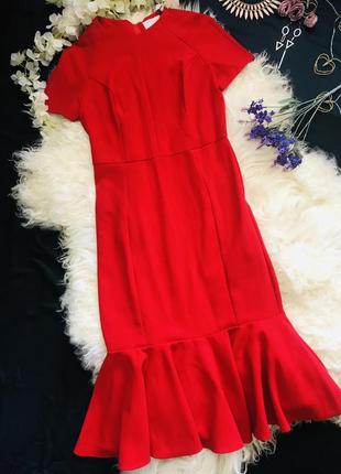 #розвантажують гардероб/ багато речей/ ексклюзивне червоне плаття з оборкою на подолі asos