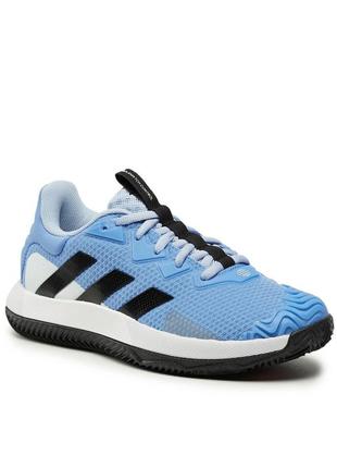 Кросівки чоловік.   adidas solematch control clay блакитний uk10.5 (45.5) hq8442 45.5