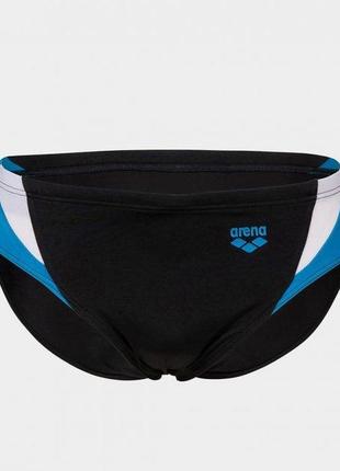 Мужские плавки-слипы arena swim briefs panel черный, белый, голубой 80 (005913-510)1 фото