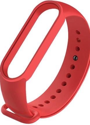 Ремешок для xiaomi mi band 5/6, red, силиконовый, ксиоми/сяоми ми бенд