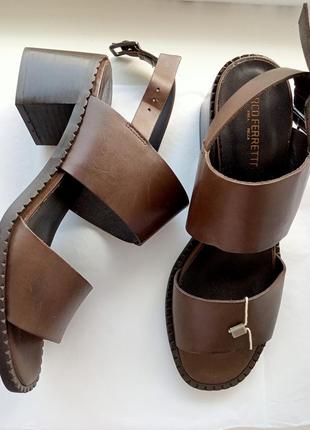 Marco ferretti 39 женские босоножки кожа sandals dark brown