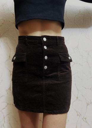 Вельветова спідничка