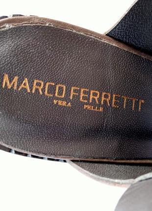 Marco ferretti 39 женские босоножки кожа sandals dark brown3 фото